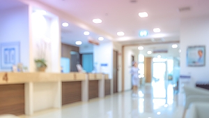 Blurry picture of medical office lobby