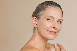 Portrait of a woman. For women ages 50-69, the benefits of mammography easily outweigh the risks