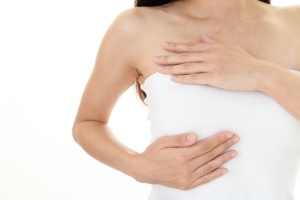 women working on her breast care