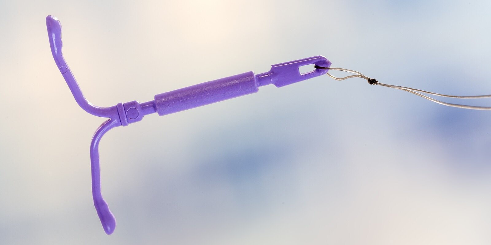 intrauterine device on a blury background
