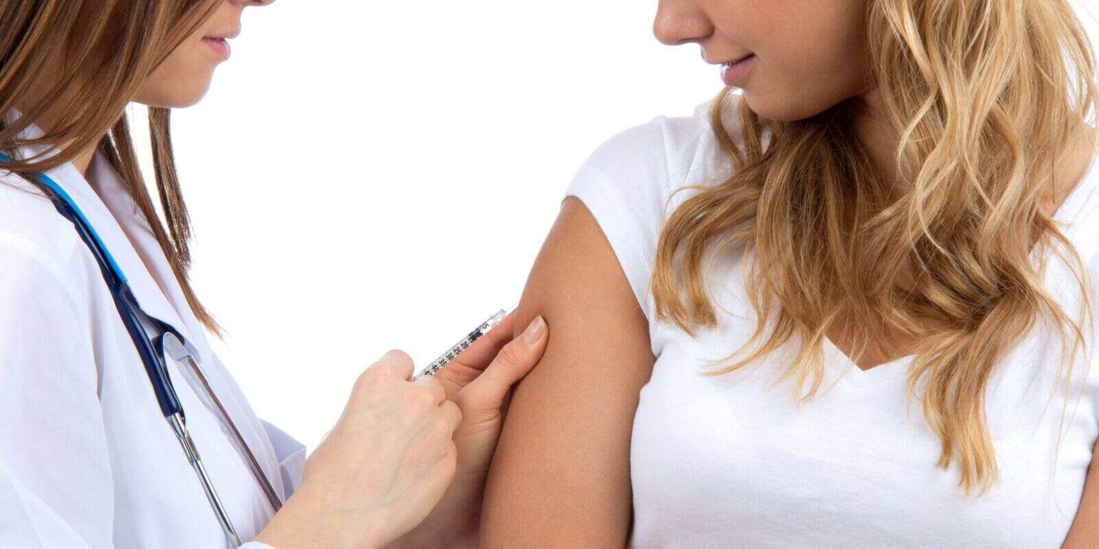 patient getting vaccine shot