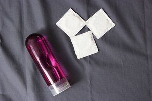 Vaginal lubrication and three packs of condom
