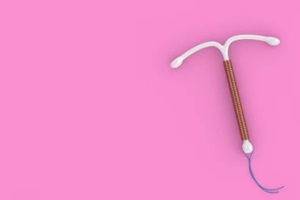 iud device on pink background
