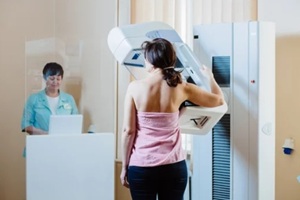 woman patient having mammography examination at Raleigh obgyn