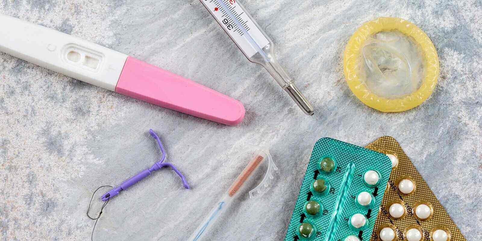 close-up of IUDs birth control pills and other means of contraception