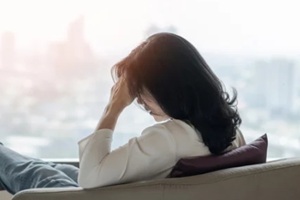 anxiety disorder menopause woman, stressful depressed, panic attack person with mental health illness