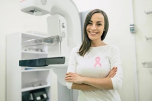 young woman is having mammography examination at the hospital or private clinic with a professional female doctor